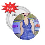 Swimmer By Pool 2.25  Buttons (10 pack)  Front