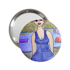 Swimmer By Pool 2 25  Handbag Mirrors by snowwhitegirl