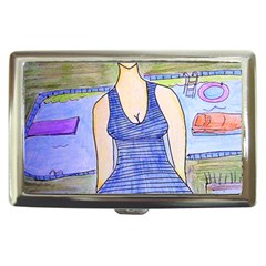 Swimmer By Pool Cigarette Money Case by snowwhitegirl