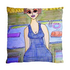 Swimmer By Pool Standard Cushion Case (two Sides) by snowwhitegirl