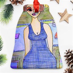 Swimmer By Pool Bell Ornament (two Sides) by snowwhitegirl