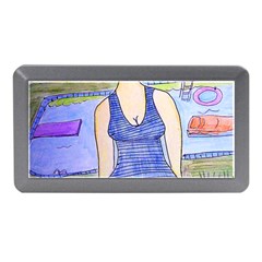 Swimmer By Pool Memory Card Reader (mini) by snowwhitegirl