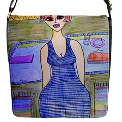 Swimmer By Pool Flap Closure Messenger Bag (s) by snowwhitegirl