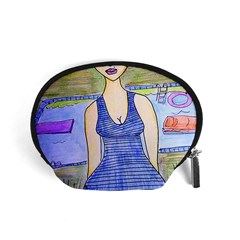 Swimmer By Pool Accessory Pouch (small) by snowwhitegirl