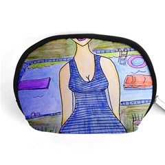 Swimmer By Pool Accessory Pouch (medium) by snowwhitegirl