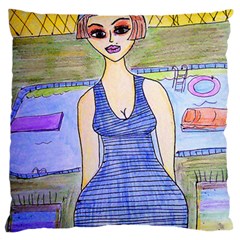 Swimmer By Pool Standard Flano Cushion Case (two Sides) by snowwhitegirl