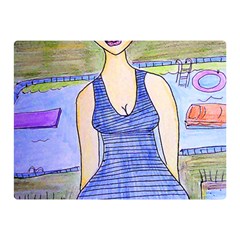 Swimmer By Pool Double Sided Flano Blanket (mini)  by snowwhitegirl