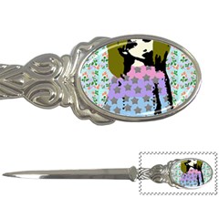 Girl With Star Striped Dress Letter Opener by snowwhitegirl