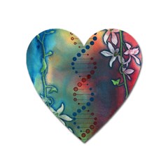 Flower Dna Heart Magnet