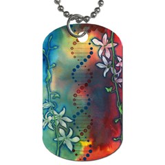 Flower Dna Dog Tag (two Sides) by RobLilly