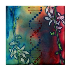 Flower Dna Tile Coaster by RobLilly