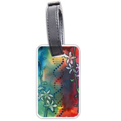 Flower Dna Luggage Tag (one Side) by RobLilly