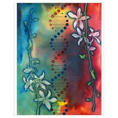 Flower Dna Drawstring Bag (small) by RobLilly