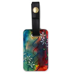 Flower Dna Luggage Tag (one Side) by RobLilly