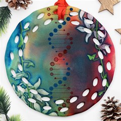 Flower Dna Ornament (round Filigree)