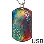 Flower Dna Dog Tag USB Flash (One Side) Front