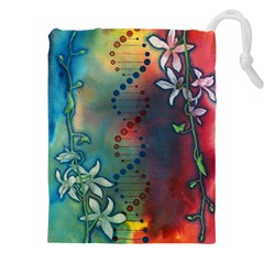 Flower Dna Drawstring Pouch (4xl)