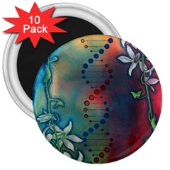 Flower Dna 3  Magnets (10 Pack) 