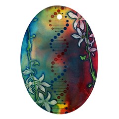 Flower Dna Ornament (oval)