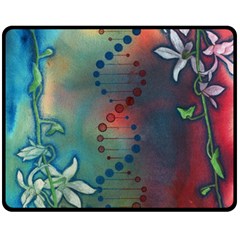 Flower Dna Fleece Blanket (medium) 