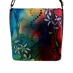 Flower Dna Flap Closure Messenger Bag (l) by RobLilly