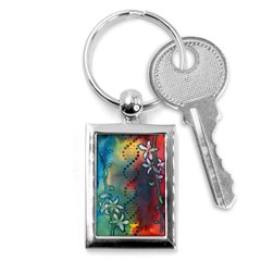 Flower Dna Key Chain (rectangle) by RobLilly