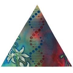 Flower Dna Wooden Puzzle Triangle by RobLilly