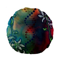 Flower Dna Standard 15  Premium Round Cushions by RobLilly