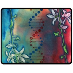 Flower Dna Double Sided Fleece Blanket (medium) 