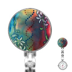 Flower Dna Stainless Steel Nurses Watch by RobLilly