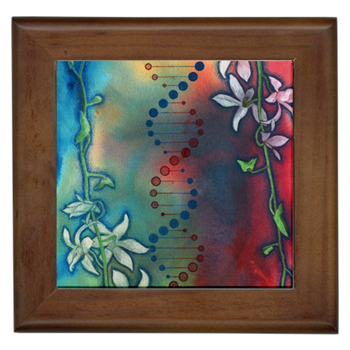 Flower Dna Framed Tile