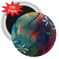 Flower Dna 3  Magnets (100 Pack)