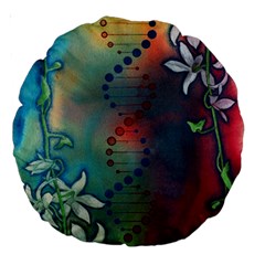 Flower Dna Large 18  Premium Round Cushions