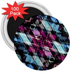 Matrix Grunge Print 3  Magnets (100 pack) Front