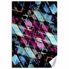 Matrix Grunge Print Canvas 12  X 18  by dflcprintsclothing