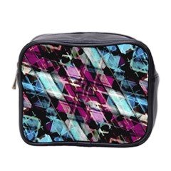 Matrix Grunge Print Mini Toiletries Bag (two Sides) by dflcprintsclothing