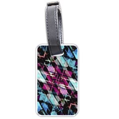 Matrix Grunge Print Luggage Tag (one Side) by dflcprintsclothing