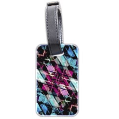 Matrix Grunge Print Luggage Tag (two Sides) by dflcprintsclothing