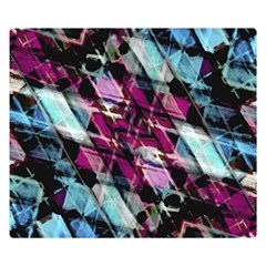 Matrix Grunge Print Double Sided Flano Blanket (small)  by dflcprintsclothing