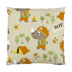 Seamless pattern vector with funny boy scout scout day background Standard Cushion Case (One Side)