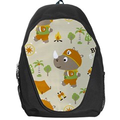 Seamless pattern vector with funny boy scout scout day background Backpack Bag