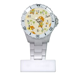 Seamless pattern vector with funny boy scout scout day background Plastic Nurses Watch