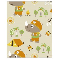 Seamless pattern vector with funny boy scout scout day background Drawstring Bag (Small)