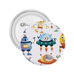 Vector set funny robots cartoon 2.25  Buttons