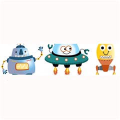 Vector set funny robots cartoon Large Bar Mats