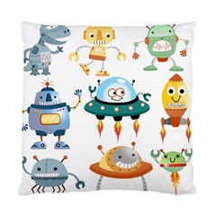 Vector set funny robots cartoon Standard Cushion Case (One Side)