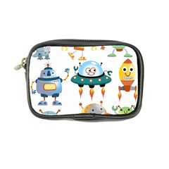 Vector set funny robots cartoon Coin Purse