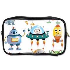 Vector set funny robots cartoon Toiletries Bag (One Side)