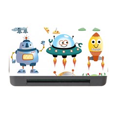 Vector set funny robots cartoon Memory Card Reader with CF