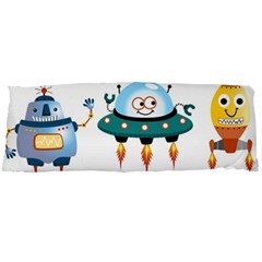 Vector set funny robots cartoon Body Pillow Case Dakimakura (Two Sides)